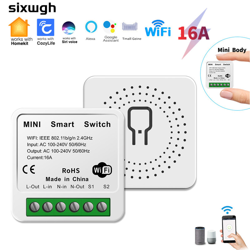 DIY 홈키트 스마트 스위치 미니 스마트 홈 수정기 Tuya Zigbee 리레 모듈 원격 및 음성 제어 지원 설치가 쉽습니다