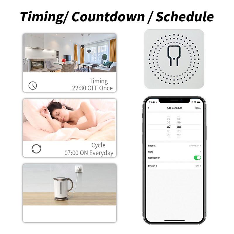 DIY 홈키트 스마트 스위치 미니 스마트 홈 수정기 Tuya Zigbee 리레 모듈 원격 및 음성 제어 지원 설치가 쉽습니다