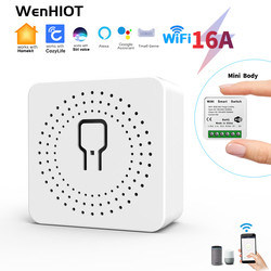 DIY MINI 홈키트 벽 스위치 버튼 수정 리레 모듈 tuya wifi 앱 지원 음성 제어 기능과 함께 작동
