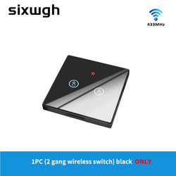 RF433 무선 원격 제어 스위치 크리스탈 글래스 패널 터치 스위치 10A 차단기 구 버전 회로를 재구성