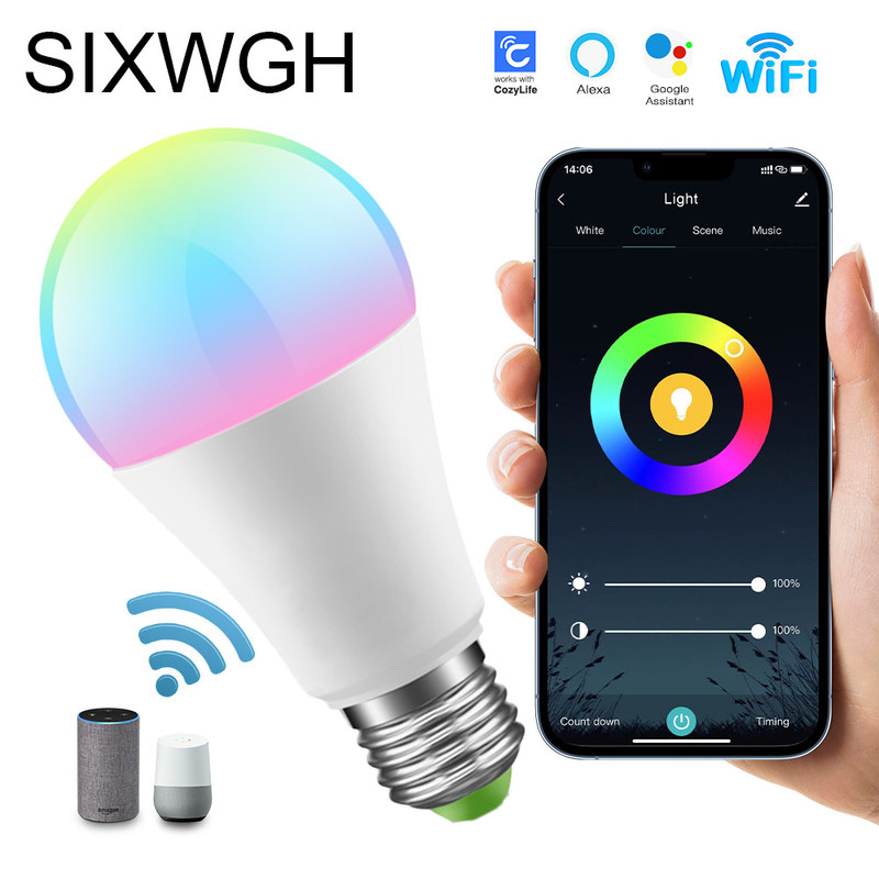 세대 그라피토 블루투스 RGB 	와이파이는 전구에게 9W 전구 대기 장식 빛을 보내게 했습니다
