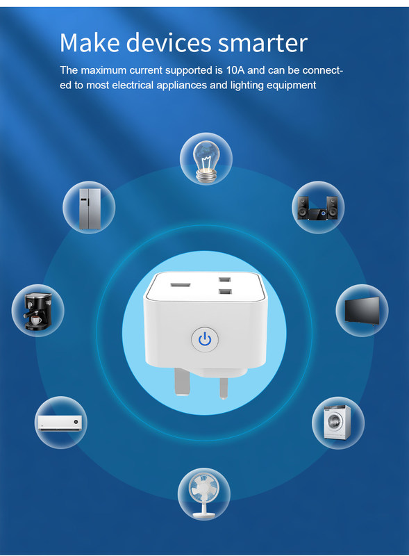 tuya wifi 스마트 소켓 리모트 & 음성 제어 플러그 스케줄링 및 자동화 기능을 지원 Alexa 음성 제어