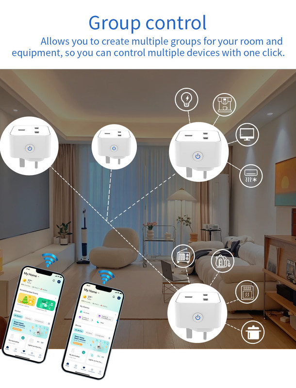 tuya wifi 스마트 소켓 리모트 & 음성 제어 플러그 스케줄링 및 자동화 기능을 지원 Alexa 음성 제어