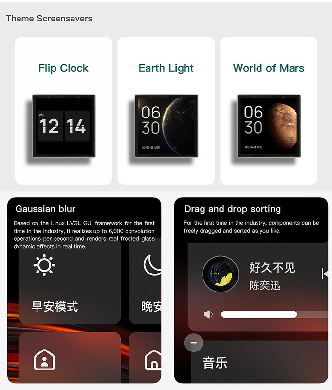 4인치 스마트 홈 컨트롤 패널 원격 제어 장치 간편한 가정 자동화를 위해 Alexa 음성 제어 내장