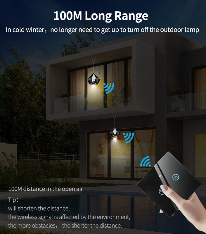 2.4GHz 홈키트 스마트 스위치 RF433 원격 제어 스위치 가정 자동화 지원 다중 기능