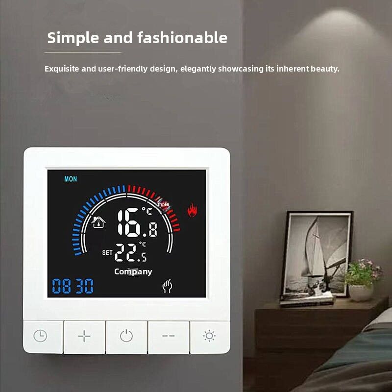 SIXWGH Tuya 스마트 온도 조절기 Wi-Fi 앱 제어 OLED 디스플레이 슬라이더 디자인 음성 제어 7일 스케줄 16A 부하 작동 홈