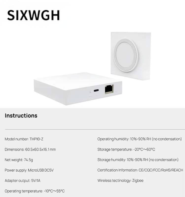 SIXWGH 3인1 스마트 홈 게이트웨이: 지그비 허브 + 와이파이 라우터 + 음성 제어 센터 애플 구글 홈 알렉사 & 투야와 호환