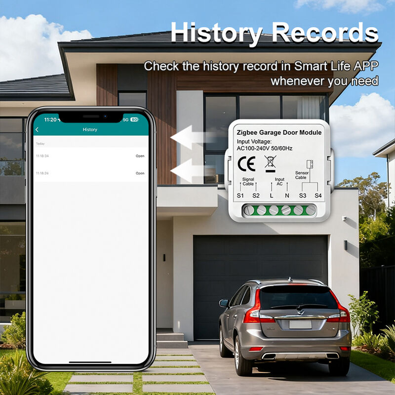 SIXWGH WiFi Zigbee 차고 문 개폐기 스마트 스위치 모듈 Tuya Smart Life 앱 호환 원격 제어 타이머 예약 작동