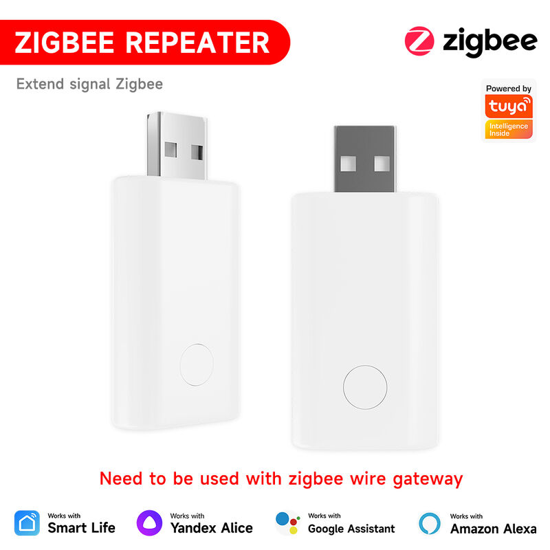 SIXWGH Zigbee 신호 중계기 확장기 부스터 Tuya 스마트 게이트웨이 USB 플러그 앤 플레이 20-30m 대형 홈 메시 네트워크 범위 확장