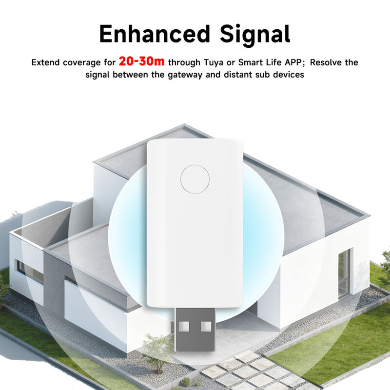 SIXWGH Zigbee 신호 중계기 확장기 부스터 Tuya 스마트 게이트웨이 USB 플러그 앤 플레이 20-30m 대형 홈 메시 네트워크 범위 확장