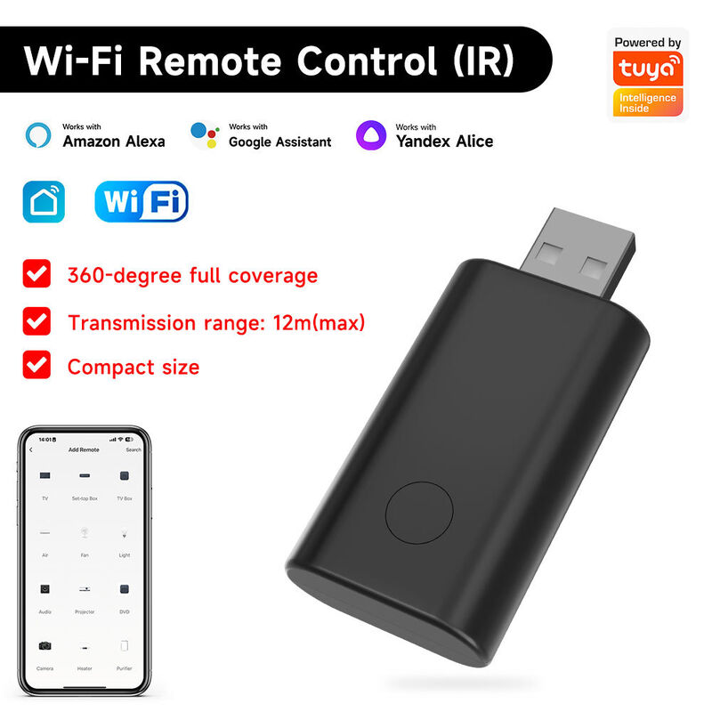 SIXWGH 유니버설 IR WiFi 리모컨 (Alexa/Google Home 앱 제어, Tuya OS, 회전 디자인) - 호텔 RV 스마트 홈 허브용