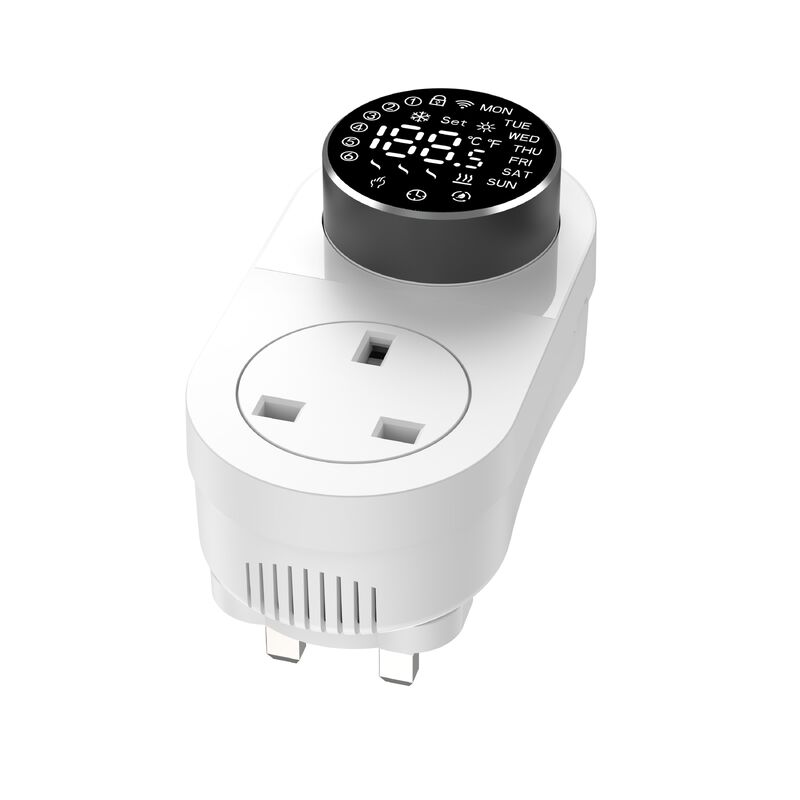 SIXWGH 스마트 Wi-Fi 플러그형 온도 조절기 16A LED 화면 APP/음성 원격 제어 난방 냉방 NTC 센서 홈 수족관