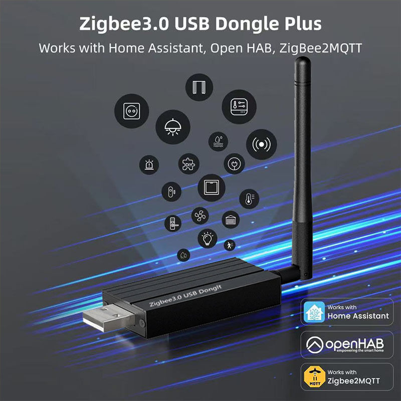 SIXWGH Zigbee 3.0 USB 동글 플러스 범용 무선 스마트 홈 게이트웨이 (+20dBm 게인 포함) - 홈 어시스턴트 Zigbee2MQTT, OpenHAB용