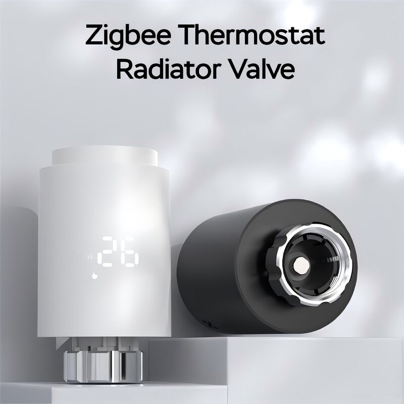 SIXWGH Zigbee 3.0 스마트 온도 조절 라디에이터 밸브 (TRV) Alexa/Google 어시스턴트 Tuya 앱 7일 프로그래밍 가능 무선 난방