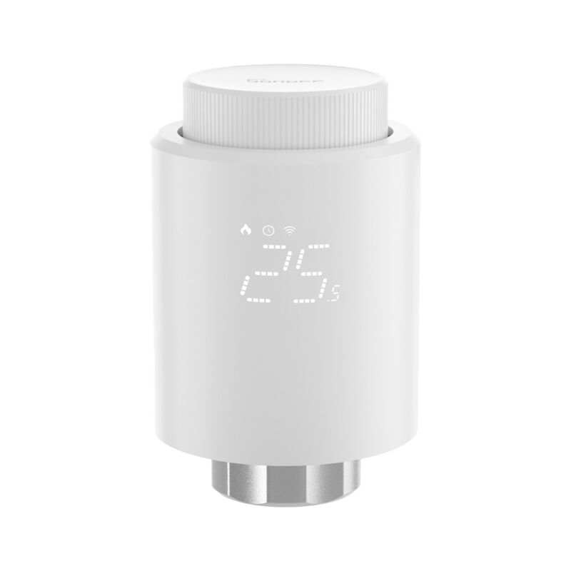 SIXWGH Tuya Zigbee 스마트 온도 조절 라디에이터 밸브 TRV 앱 음성 제어 자동 예약 바 디자인 Alexa/Google Home 호환