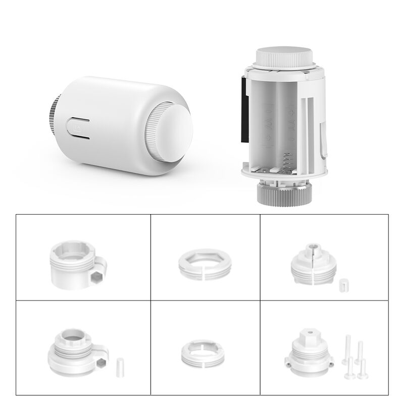 SIXWGH Tuya Zigbee 스마트 온도 조절 라디에이터 밸브 TRV 앱 음성 제어 자동 예약 바 디자인 Alexa/Google Home 호환