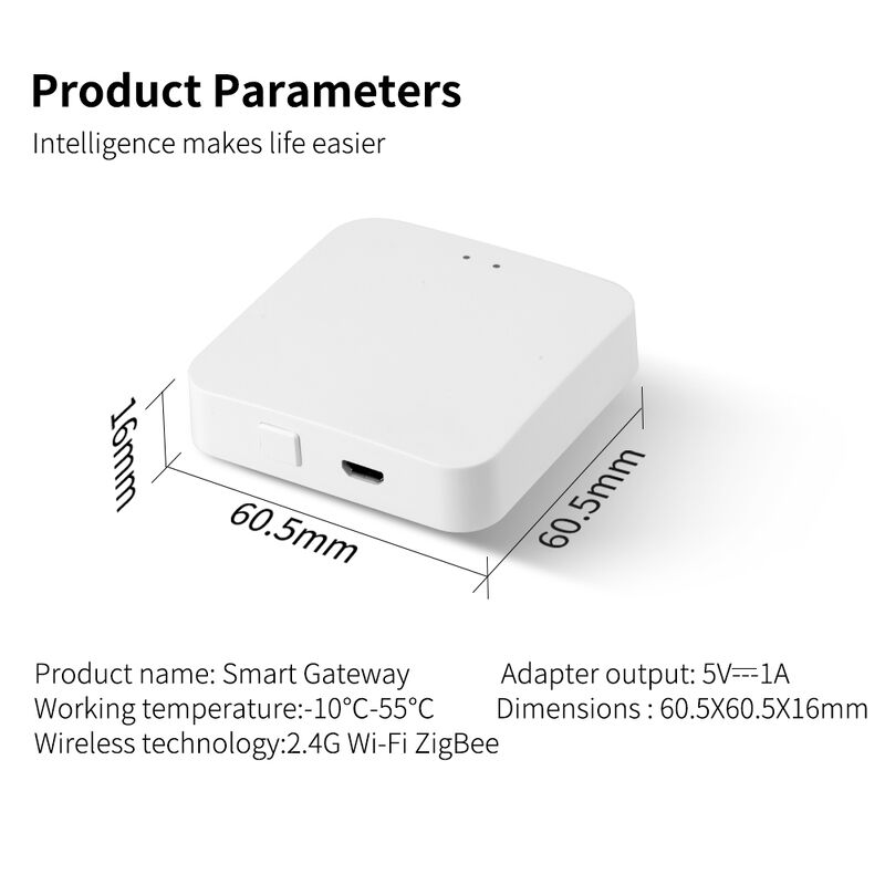 SIXWGH 스마트 지그비 다기능 게이트웨이 홈 오토메이션 Wi-Fi 및 블루 치아 프로토콜 음성 제어 보안 리모컨용 미니 허브