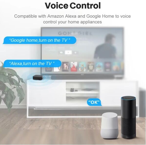 SIXWGH Tuya 스마트 파일럿 US/EU/PL 알렉사 구글 홈 호환 360° 커버리지 FCC 에르티파이드 지그비 스마트 IR 원격 제어 5V 와이파이