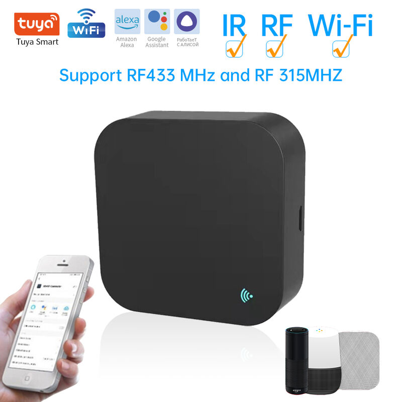 SIXWGH 유니버설 리모컨 Alexa/Google Home 음성 433/315MHz AC/TV/커튼/조명 APP 제어 WiFi IR+RF CE 인증