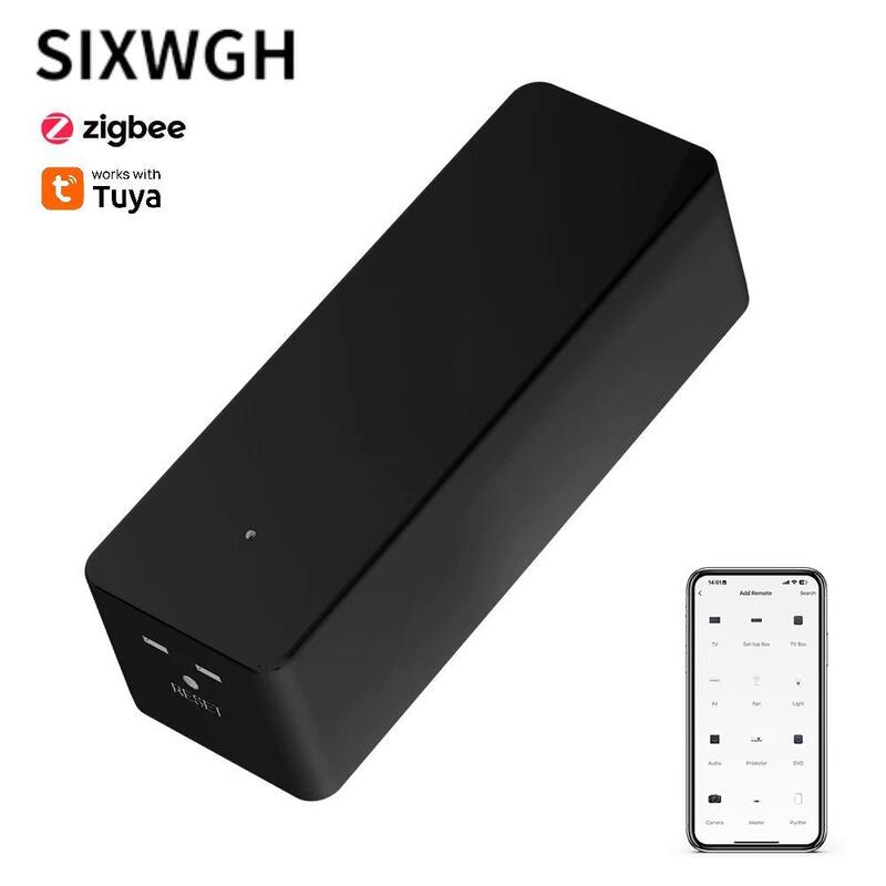 SIXWGH 최신 TuyaZigbee 스마트 IR 리모컨 범용 AC/TV 블래스터 Alexa Google Home 호환 바 차고 자동차 배터리