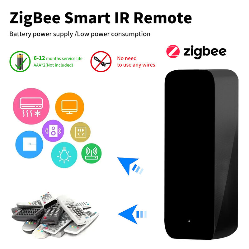 SIXWGH 최신 TuyaZigbee 스마트 IR 리모컨 범용 AC/TV 블래스터 Alexa Google Home 호환 바 차고 자동차 배터리