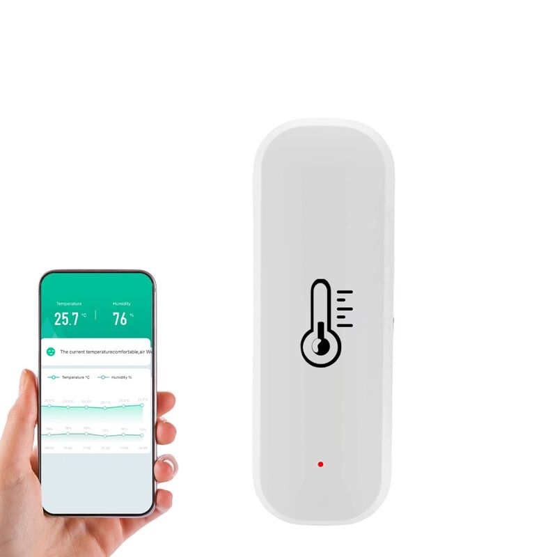 SIXWGH Tuya WiFi 스마트 온도 습도 센서 알렉사/구글 음성 제어 30일 데이터 저장 가정 자동화용 전기