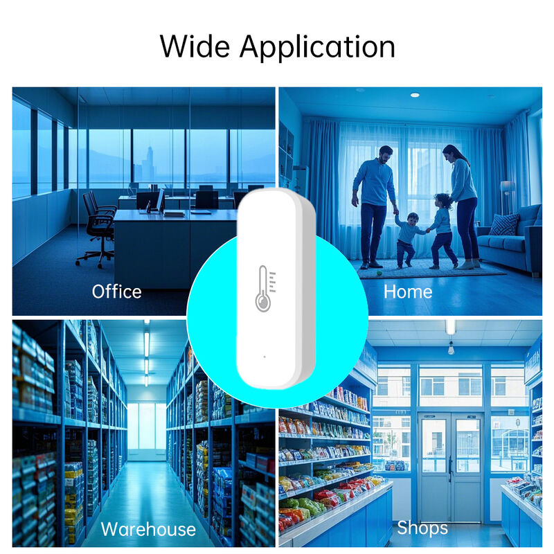 SIXWGH Tuya WiFi 스마트 온도 습도 센서 알렉사/구글 음성 제어 30일 데이터 저장 가정 자동화용 전기