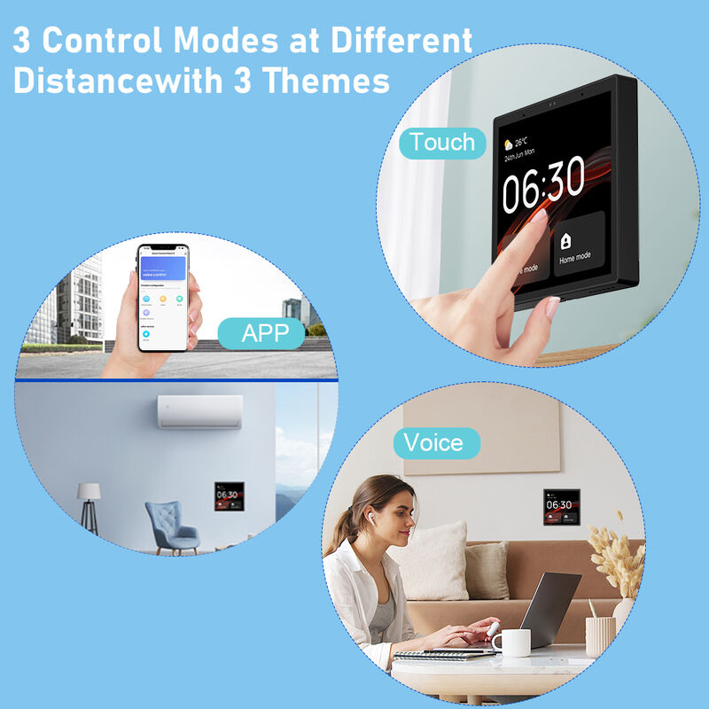 SIXWGH 4인치 터치스크린 스마트 홈 제어 패널 Alexa Tuya 게이트웨이 내장 Zigbee 3.0 허브 음성 제어 벽걸이형 AIoT