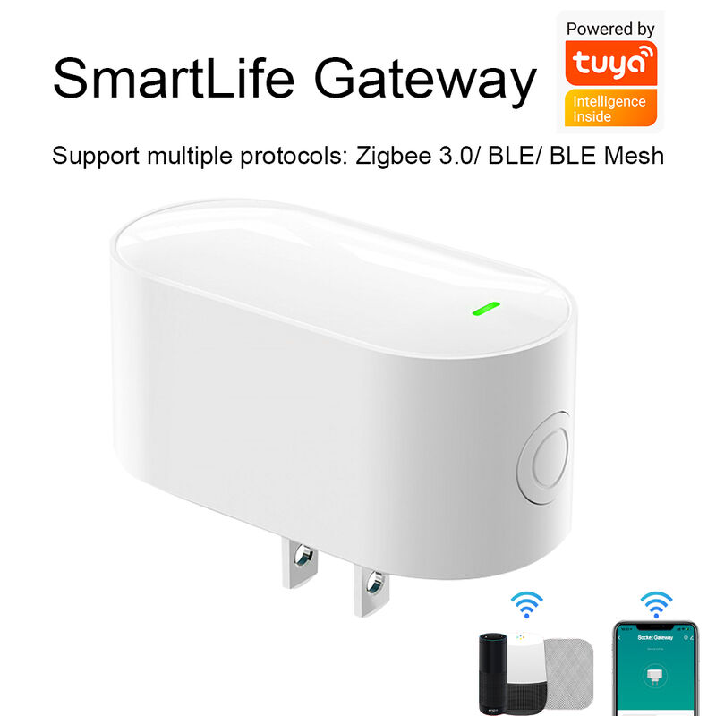 SIXWGH 스마트 라이프 Tuyz Zigbee 블루투스 게이트웨이 허브 3-in-1 멀티 프로토콜 USB 충전기 Alexa/Google Home 스마트 홈 기기