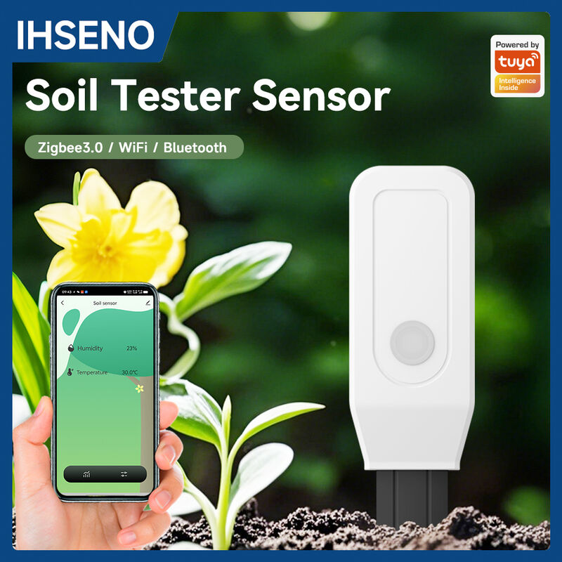 Smart Soil Tester Sensor, Zigbee/WiFi/Bluetooth Soil Moisture & Temperature Monitor with APP Remote Control, Real-Time Data Collection, Low Battery Alert, for Garden Greenhouse Indoor Plants
