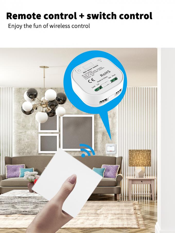 2a 250v Whz01 지그비 스마트 스위치 둥근 코너 전류 단속기 Rf433 홈킷 조광 스위치 0